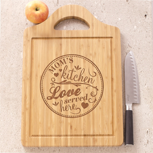 Tagliere da Cucina Personalizzato, Regalo Ideale per Mamme, <span class=keywords><strong>Design</strong></span> Personalizzato Inciso su Tagliere in Bambù - Product Image 4