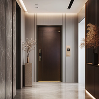 Portes d'entrée extérieures de qualité supérieure en Chine, anti-effraction, modernes, battantes, sécurisées, avec serrure intelligente pour villa, maison, usage commercial