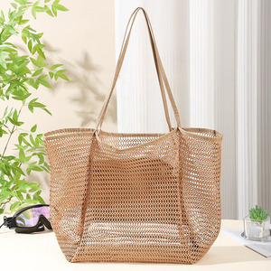 Bolso de mano de playa de malla Ginzeal para mujer, bolso de hombro informal grande para playa, <span class=keywords><strong>piscina</strong></span>, natación, viajes familiares, vacaciones - Product Image 2