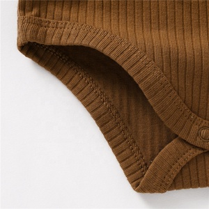 رومبير أطفال من القطن العضوي بياقة مغلف مضلع قصير الأكمام محبوك للتدفئة ، رومبير أطفال بأكمام طويلة - Product Image 6