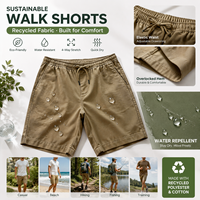 Shorts décontractés YILONG pour hommes, logo personnalisé OEM, solides, imperméables et coupe-vent, avec cordon de serrage