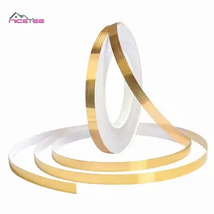 Gold color Tile Sticker Self Adhesive Wall Gap Beauty Sewing Tape House Decoration for Home Wall Decor Wall Sticker