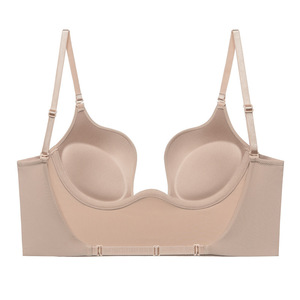 Đẩy lên áo ngực <span class=keywords><strong>backless</strong></span> phụ nữ áo ngực cắt thấp sexy Plunge brassiere mở trở lại đám cưới vô hình liền mạch sexy phụ nữ U <span class=keywords><strong>backless</strong></span> áo ngực - Product Image 4