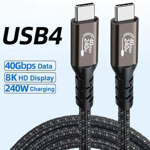สาย USB4 240W PD 3.1 40Gbps ความเร็วสูง USB C TO USB C CABLE 8K 60Hz Video เข้ากันได้กับ TB4/TB3 braided CORD - Product Image 2