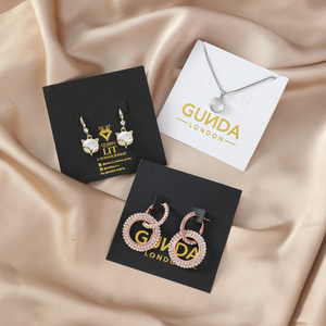 Custom Logo Printing Card Jewelry Packaging Display Tags Trays <b>Ring</b> <b>Necklace</b> Fashion Accessories - Product Image 1