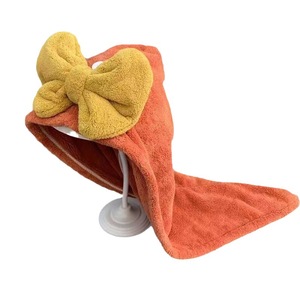 Gorro de secado de pelo con lazo bonito, grueso, de secado rápido, de felpa, talla única, para mujer - Product Image 4