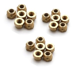 Tuercas de Bloqueo para Patinetas de Acero al Carbono de Alta Calidad, Hechas en China, con Cabeza Redonda Hexagonal y Inserto de Nylon - Product Image 1