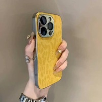 Coque de protection antichoc intégrale motif léopard pour iPhone 16 Pro Max et iPhone 15