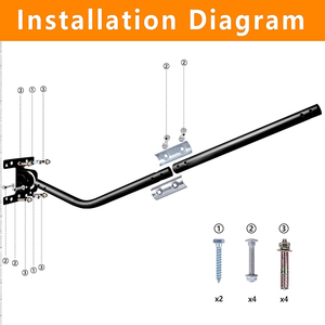 <span class=keywords><strong>Support</strong></span> latéral JH-Mech avec 180° °   <span class=keywords><strong>Support</strong></span> de fixation d'<span class=keywords><strong>antenne</strong></span> en acier au carbone noir de 32,8 po avec pivot de verrouillage pour toit extérieur ou grenier - Product Image 3