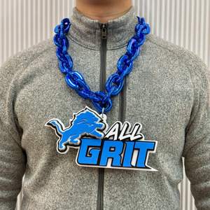 Trong Kho Sư Tử Bóng Đá Hổ Đội Bóng Chày Jumbo Kim Loại Lớp Phủ Chuỗi 3D Logo Fan Chuỗi Tùy Chỉnh Bọt Vòng Cổ Cho Detroit Fan - Product Image 3