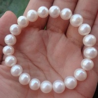 Chaîne de perles blanches en perles de culture d'eau douce naturelles de qualité AAA, forme 7-8mm, pour la décoration de montres, vente en gros, en vrac