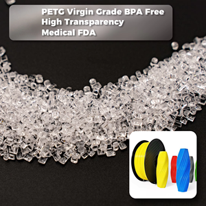 เม็ดพลาสติกโพลีเอสเตอร์ FX วัตถุดิบ PEtg, เม็ดพลาสติก PET ใสแบบดั้งเดิม, เส้นใยพลาสติกสำหรับการอัดรีด 3 มิติ, สำหรับการฉีดขึ้นรูป - Product Image 2