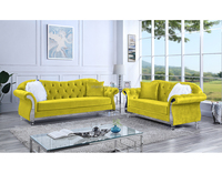 Ensemble de canapés de luxe au design moderne en tissu velours pour salon, fabriqué par une usine de meubles