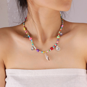 Collar Bohemio con Cuentas de Conchas Marinas, Colgante de Concha Colorido, Cadena para Clavícula, Accesorio de Moda para Fiestas - Product Image 2