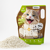 Litière pour chat en tofu écologique OK PET, parfum poudre pour bébé, faible poussière, faible dispersion, facile à ramasser, texture douce, formule multi-chats, grand format