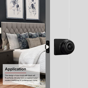 आधुनिक उच्च गुणवत्ता वाले स्टेनलेस स्टील इंटीरियर सुरक्षा दरवाजे हार्डवेयर वाटरप्रूफ टिकाऊ काले कीलेस मार्ग बाथरूम नॉब लॉक - Product Image 2