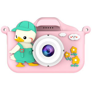 X35S dibujos animados pequeño pato doble lente Digital niños Cámara 48MP 2 pulgadas pantalla niños Cámara 1080P niños Selfie foto Cámara juguete para regalo - Product Image 1