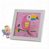 Kit de peinture diamant 5D pour enfants avec cadre photo, décoration murale pour la maison, cadeau de Noël pour les enfants