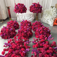 IFG Suministros Florales al por Mayor, Bola de Flores de Rosa Rosa Intenso de 65 cm para Centros de Mesa de Boda