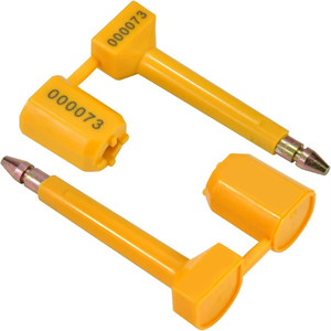 Sigillo di sicurezza a bullone monouso ESEN ISO 17712 antimanomissione rosso giallo bianco con tensione di 15KN per uso su container - Product Image 5