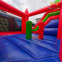 Château gonflable commercial en PVC pour filles, thème licorne, avec toboggan et zone de saut, pour location, capacité 20 personnes