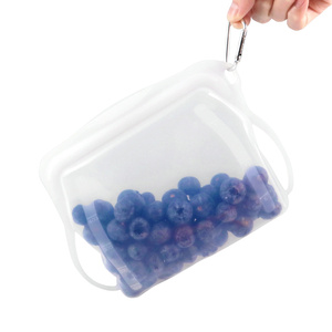 1000ml microwavable máy rửa chén an toàn đứng lên tái sử dụng Snack Ziplock Túi Bán buôn rò rỉ bằng chứng Silicone thực phẩm lưu trữ túi tủ đông - Product Image 2