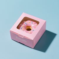 Conception Personnalisée Logo Eco Friend Impression de Qualité Alimentaire Pliable Gâteau Alimentaire Cookie Pain Pâtisserie Donut Macaron Boîtes d'Emballage en Papier