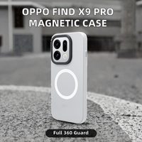 Étui de protection hybride magnétique de luxe pour Oppo Find X9 Pro / Find X9, dos en PC mat transparent, protection 360°, antichoc