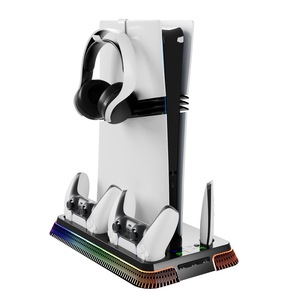 New Trạm Sạc đứng cho ps5 Slim Trò chơi điều khiển quạt làm mát với RGB ánh sáng cho chơi station5 chơi game phụ kiện - Product Image 3