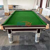 Table de billard de style chinois en bois massif noir, 8 boules, taille standard 9 pieds, haute qualité, pour club