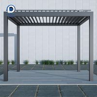 Pergola en aluminium robuste avec toit à lames motorisées pour villa de luxe, pergola de jardin, pergola de terrasse