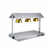 Cuisine Acier Inoxydable Grand Garder Viande Halogène Chaud Alimentaire Réchauffeur Isolation Chauffe 4-Réservoir Ampoules Buffet Station Sculpture Nourriture Légère