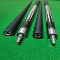 Technologie noire fibre de carbone 1/2 fendu Double Section 13mm grosse tête billard billard érable américain queue de billard en acier inoxydable