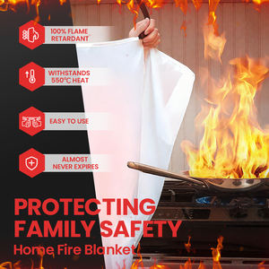 Mantas ignífugas de 1m x 1m de seguridad ignífugas de fibra de vidrio de emergencia aprobadas por el Reino Unido para la cocina del hogar - Product Image 3