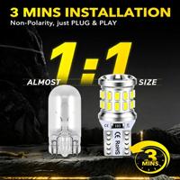 Ampoule LED T10 W5W 194 168 CANBUS sans erreur, 27 SMD 3014 Chip, 12V, sans polarité, pour éclairage intérieur, plafonnier, lecture, plaque d'immatriculation, feux de stationnement