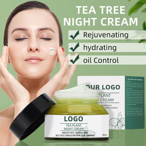 Kit de Soins de la Peau le Plus Vendu : Crème de Nuit Éclaircissante et Régulatrice de Sébum à la Plante du Thé avec Marque Privée - Product Image 2