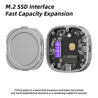 Carcasa Magnética de Aluminio para SSD M.2 NVMe 2230, USB3.2 10Gbps Tipo-C, Portátil, Externa, con PD100W para Teléfono y Portátil