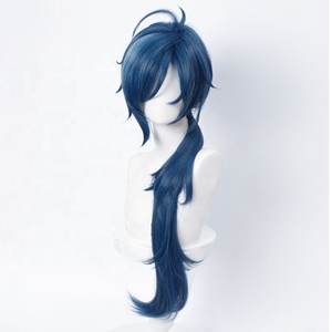 Großhandel Genshin Impact Anime Perücke 80cm Lang Dunkelblau <span class=keywords><strong>Kaeya</strong></span> Perücke Cosplay Synthetische Hitzebeständige Halloween-Party Haarperücken - Product Image 5