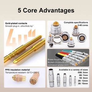 适用于LEMO航空连接器的FGG 00B双端电线2-32P兼容LEMO连接器圆形连接器航空插头电线 - Product Image 3