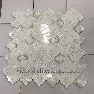 بلاط فسيفساء بيانكو أورو من الرخام الأبيض الطبيعي بتصميم عصري لتزيين الجدران - Product Image 1