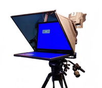 Teleprompter de 27 Pulgadas para Transmisión de Noticias, Cristal Óptico, Espejo Automático, Pantalla Única, Nivel Profesional, Fabricante OEM, Venta al Por Mayor