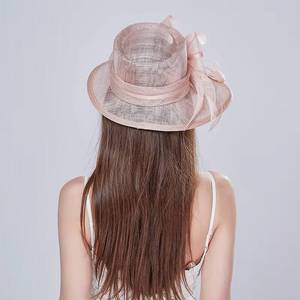Chapeaux en organza et sinamay élégants pour femmes, couleur personnalisée, motif floral estival, pour mariage à l'église, fête en plein air, carnaval - Grande vente MS - Product Image 4