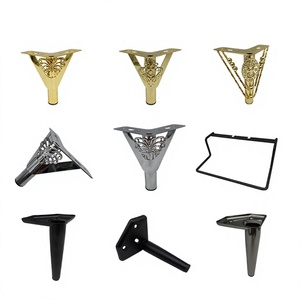 Accessoires de mobilier de luxe léger en gros : Pieds de <span class=keywords><strong>canapé</strong></span> en métal chromé triangulaires modernes pour la maison - Product Image 1