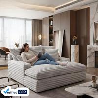Ensemble de canapé-lit sectionnel convertible en mousse à mémoire de forme compressée, petit format, vente en gros pour appartement, aucun assemblage nécessaire
