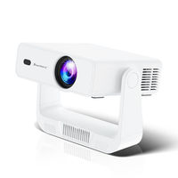 Projecteur intelligent portable HT51 Mini 4K pour l'extérieur avec Android 14, 120 lumens, projection de 10 m, 1 Go/8 Go pour utilisation en home cinéma