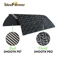 Ideafex aksesori Printer 3D PEO pelat baja magnetik kasur panas lapisan hewan peliharaan untuk Bambu Lab X1/P1P/A1 257mm * 257mm hitam