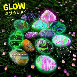 Kit per Dipingere su Roccia con Tema Fantasy e Sci-Fi che si Illumina al Buio, Giocattoli Educativi per Bambini - Product Image 2