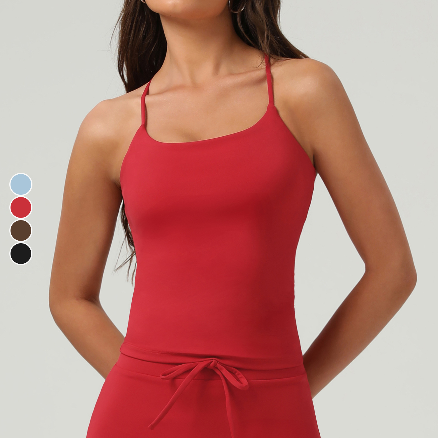 European American Style Cross-Back Yoga Top Vest Lightweight Short Breathable Quick Drying Running Sports Fitness Wear Seamless