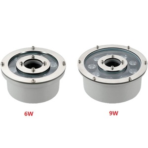 Projecteur LED pour Fontaine 6W 9W IP68 Étanche Corps en Acier Inoxydable 5000K Lumière du Jour Dimmable pour Piscine - Product Image 1