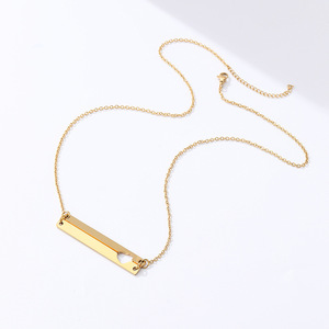 Collar Rectangular de Corazón de Melocotón, Accesorios de Adorno de Acero Inoxidable con Letras de <span class=keywords><strong>Amor</strong></span>, <span class=keywords><strong>Familia</strong></span> DIY - Product Image 2